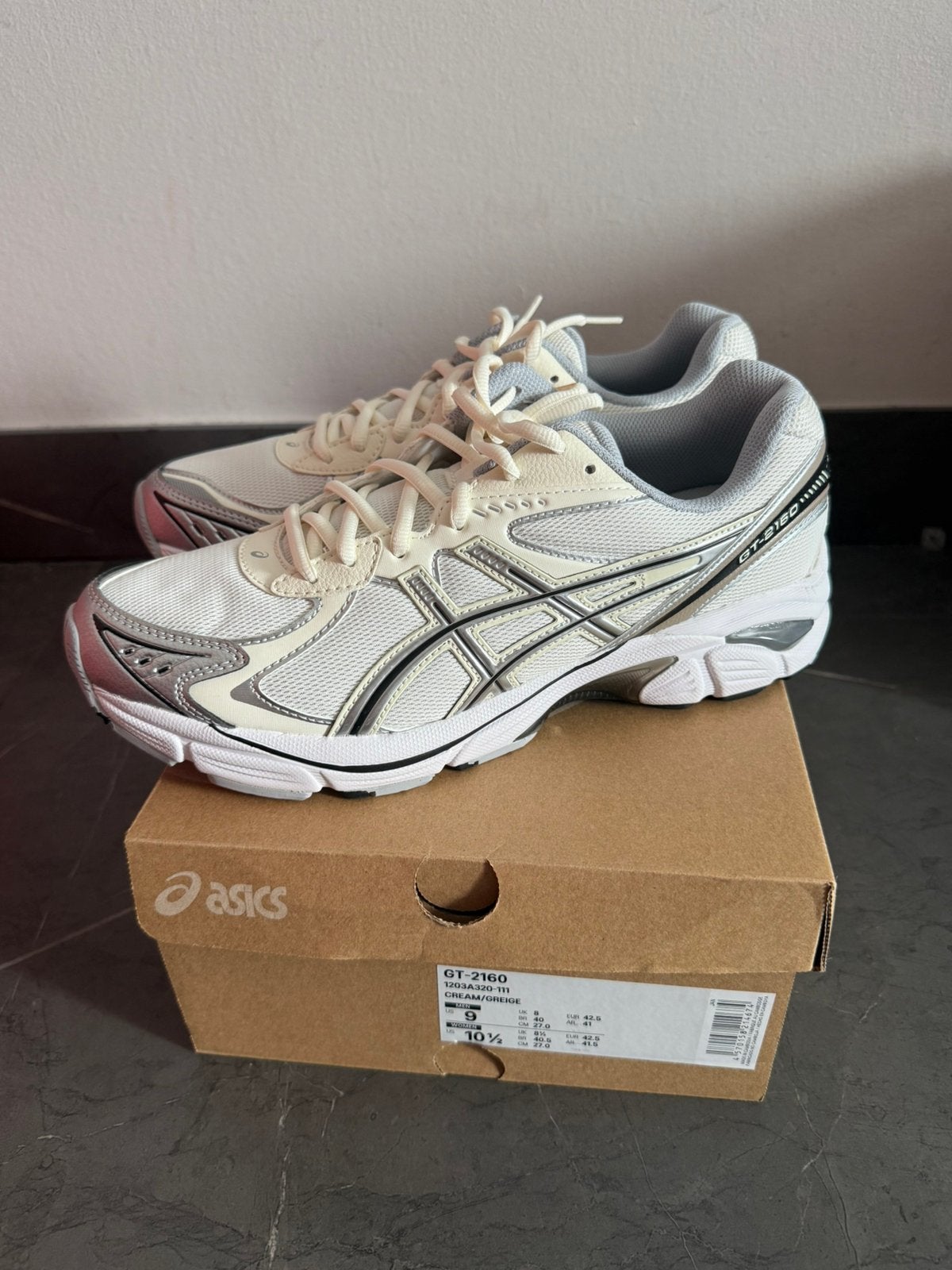 Asics GT- 2160 cream/greige EUR 42,5, Hardloopschoenen, Nieuw, Ophalen of Verzenden, Hardlopen