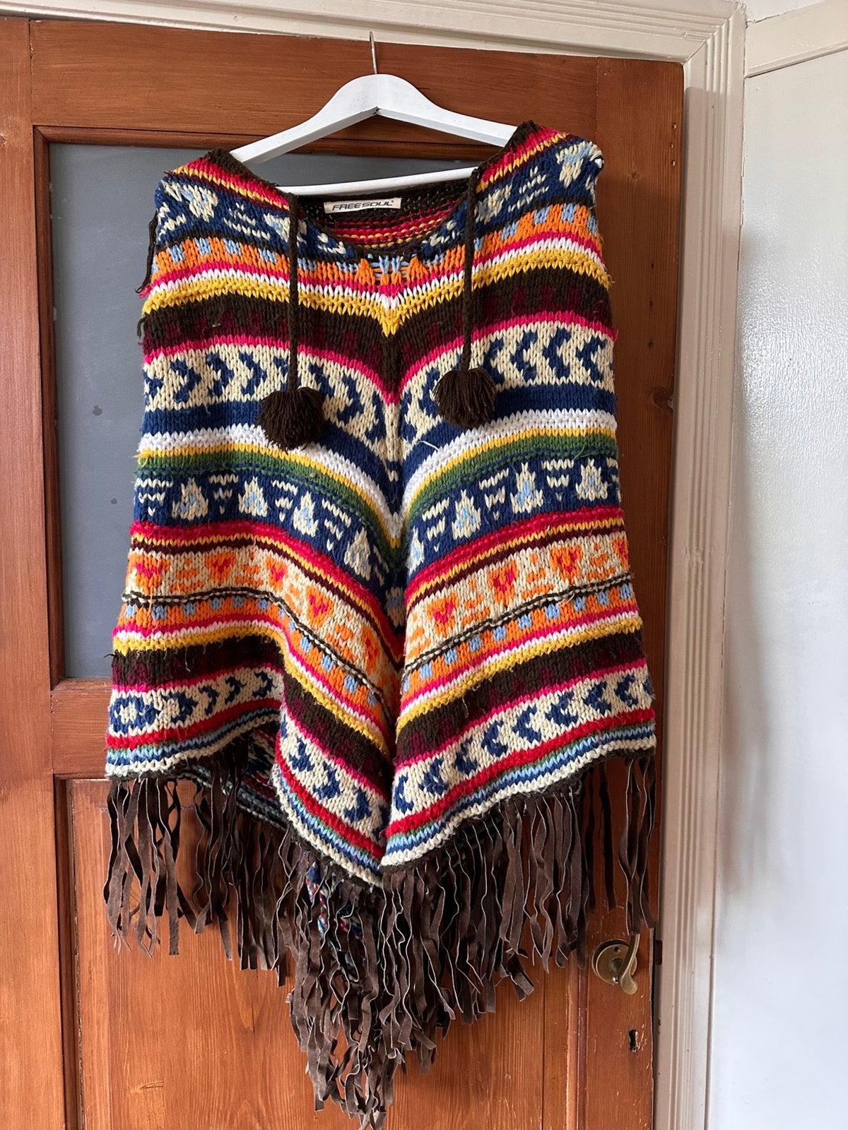Kleurrijke poncho, Ophalen of Verzenden, Gedragen