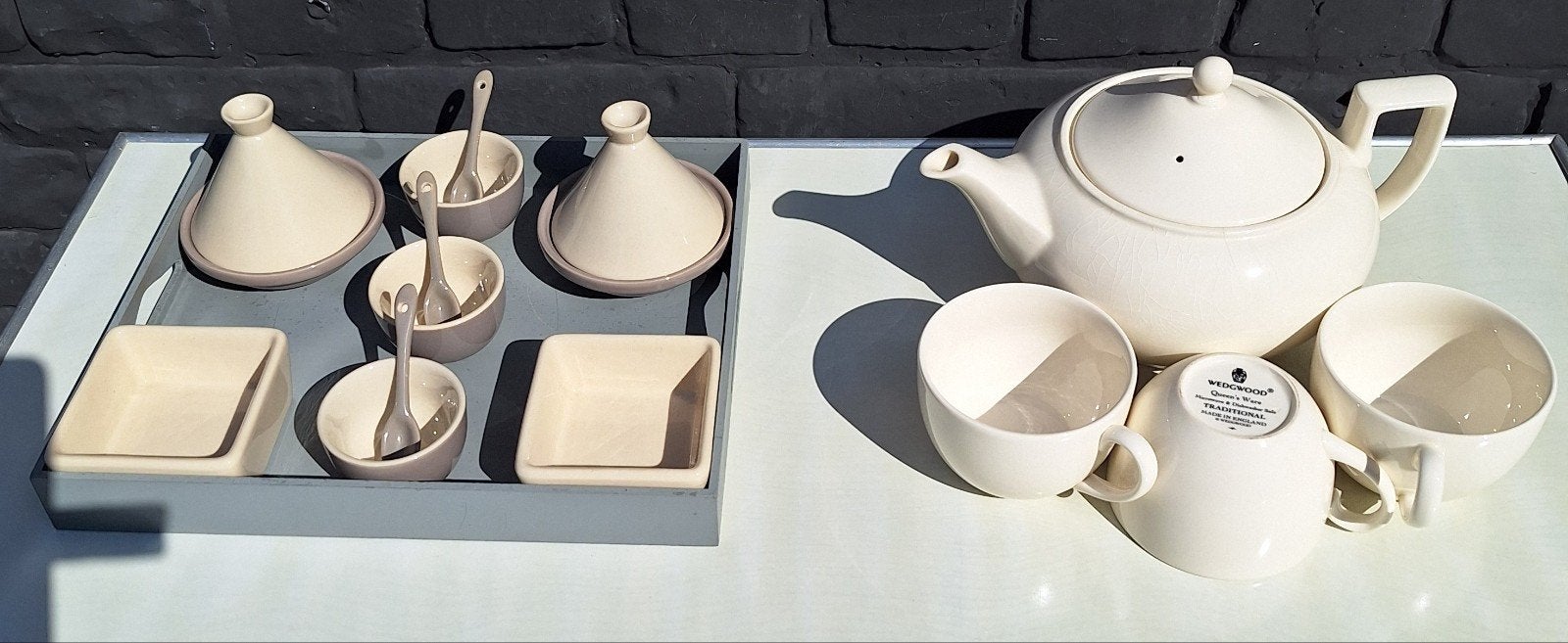 Amuseset of theepot met kopjes, Huis en Inrichting, Keuken | Servies, Ophalen, Overige stijlen, Overige typen