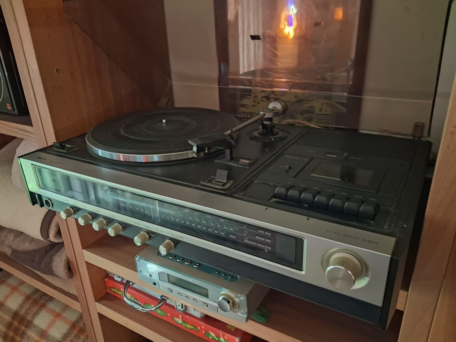 Vintage Philips 974 Stereocenter Jaren '70 met Platenspeler, Audio, Tv en Foto, Stereo-sets, Ophalen of Verzenden, Gebruikt, Tuner of Radio