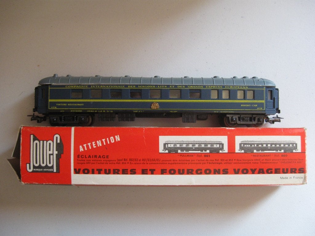 Vintage Modeltrein Ho: Jouef Restauratiewagon 860, Gebruikt, Gelijkstroom, Jouef, Wagon
