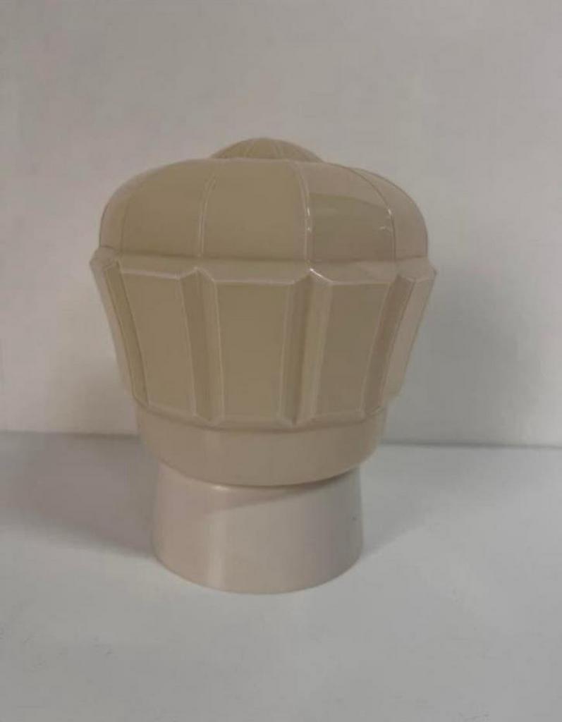 Crème Art Deco plafondlamp ‘Bolhoed’ Thabur lamp, Huis en Inrichting, Ophalen of Verzenden, Zo goed als nieuw, Glas, Art deco