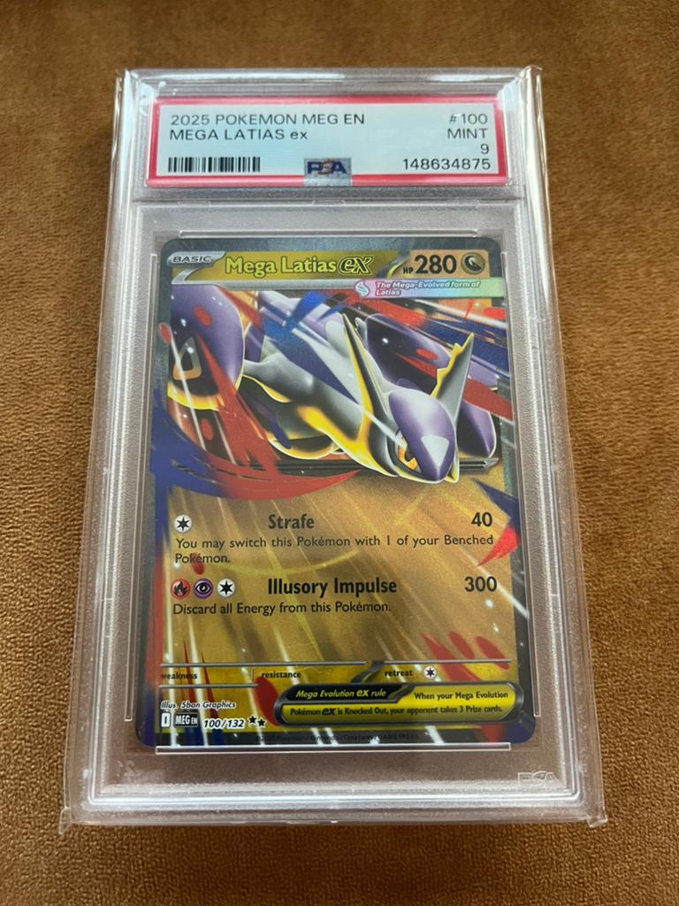 Latias PSA 9 | Mega Evolution 2025, Ophalen of Verzenden, Zo goed als nieuw, Losse kaart, Foil