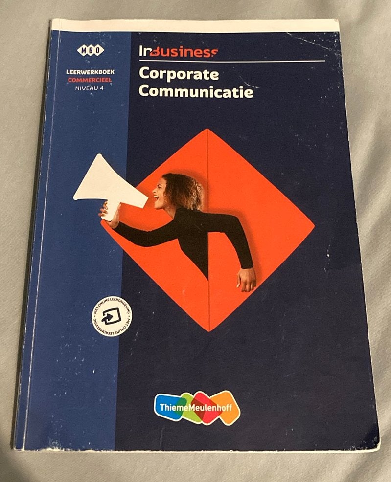Inbusiness leerwerkboek corporate communicatie, Boeken, Schoolboeken, Ophalen of Verzenden, Zo goed als nieuw, Overige niveaus