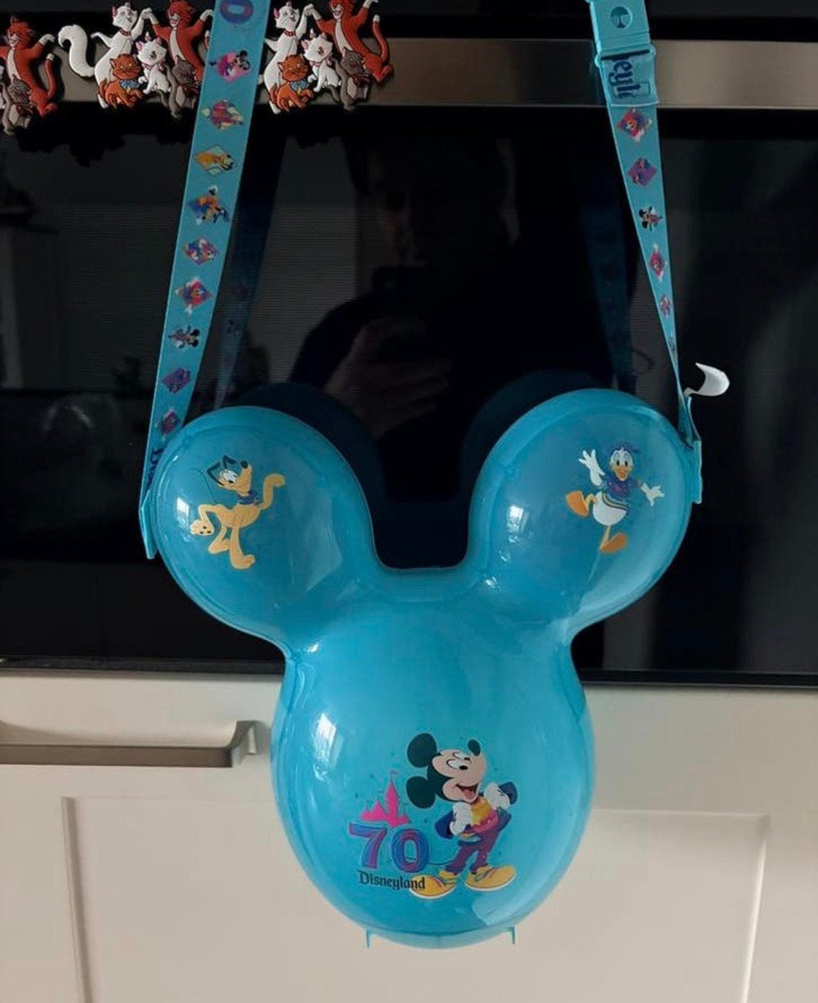 Disney parks usa 70 anniversary popcorn Bucket, Verzamelen, Disney, Ophalen of Verzenden, Overige figuren, Zo goed als nieuw, Beeldje of Figuurtje