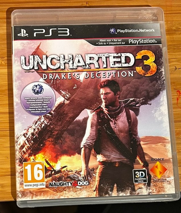 PS3 Uncharted 3, Ophalen of Verzenden, Zo goed als nieuw, Zonder controller, Slim