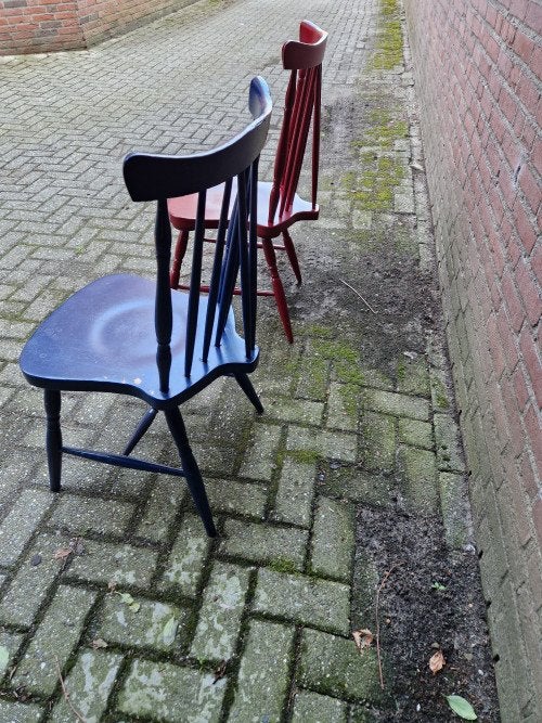 pinstoelen zweeds vintage 2x, Ophalen of Verzenden
