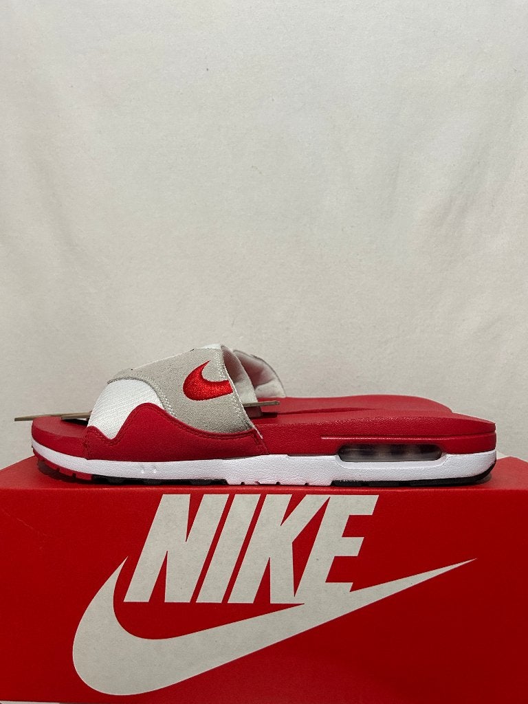 NIEUW! Maat 49,5 - Nike Air Max 1 Slide Slipper Uni Red, Kleding | Heren, Schoenen, Slippers, Overige kleuren, Verzenden, Nike