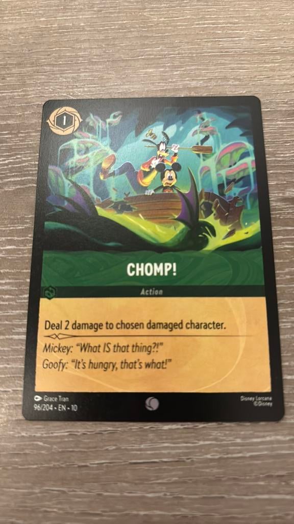 Disney Lorcana Chomp! 96-204 10WHI nonfoil, Ophalen of Verzenden, Zo goed als nieuw, Losse kaart