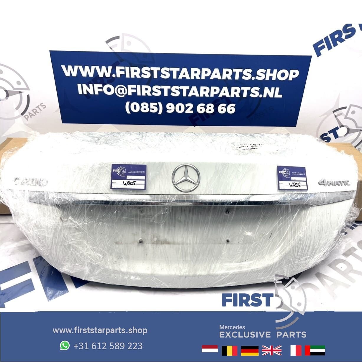 W205 C KLASSE ACHTERKLEP COMPLETE KOFFERKLEP KOFFERBAK origi, Gebruikt, Ophalen of Verzenden, Achter, -