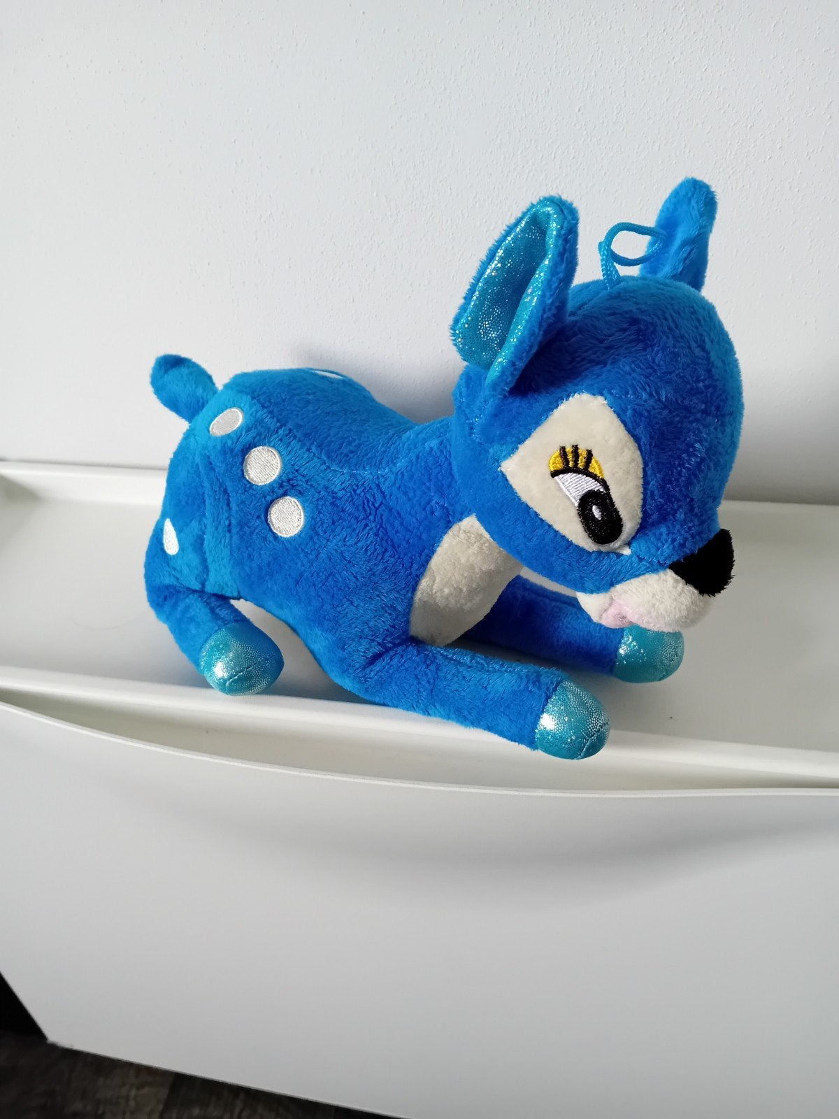 Blauw Hert Knuffel van Jafri Toys - 24x14 cm met Glitters, Ophalen of Verzenden, Zo goed als nieuw, Blauw, Overige typen