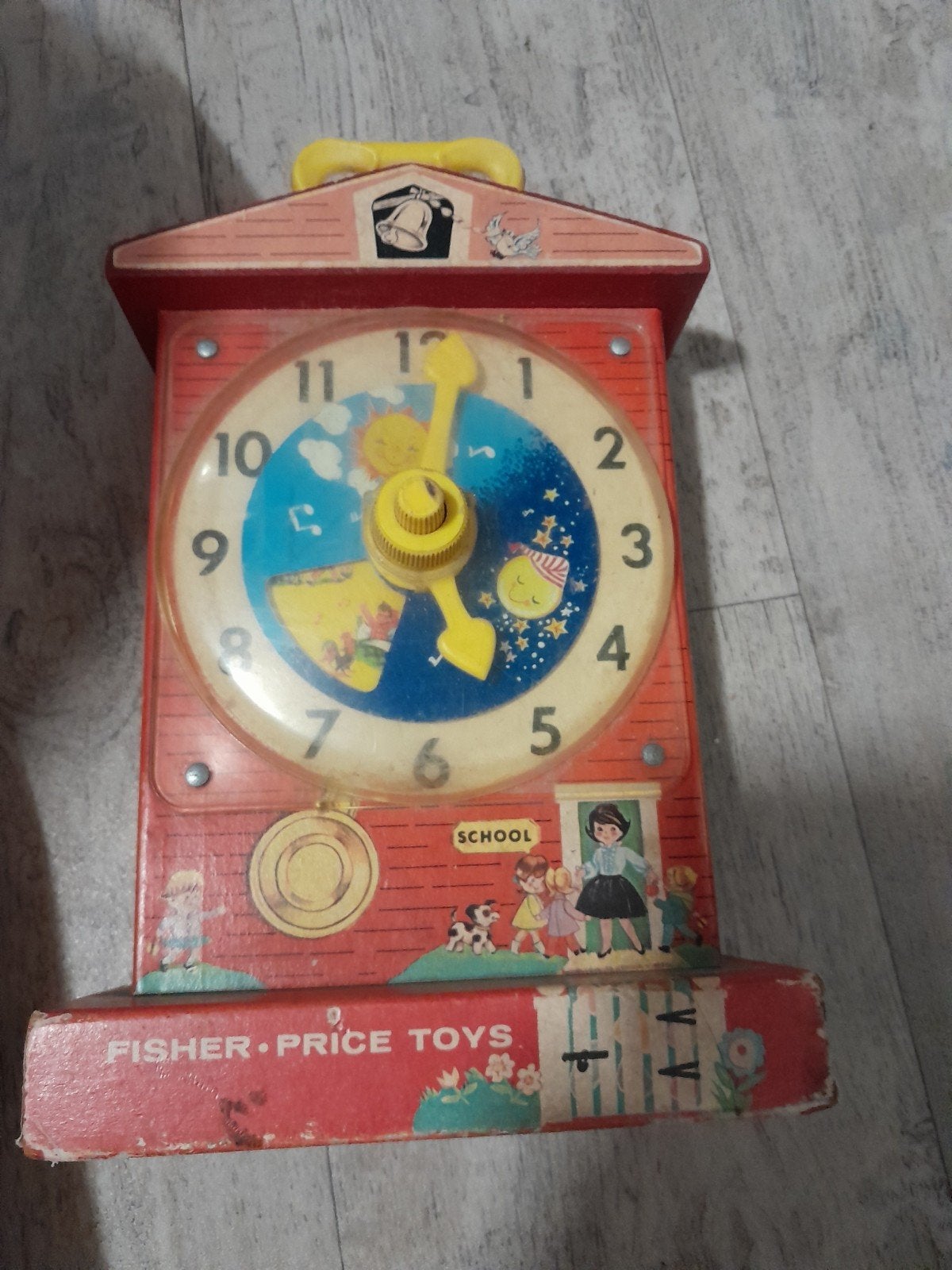 Vintage Fisher-Price Muziekdoos Leerklok - Werkt niet goed, Ophalen