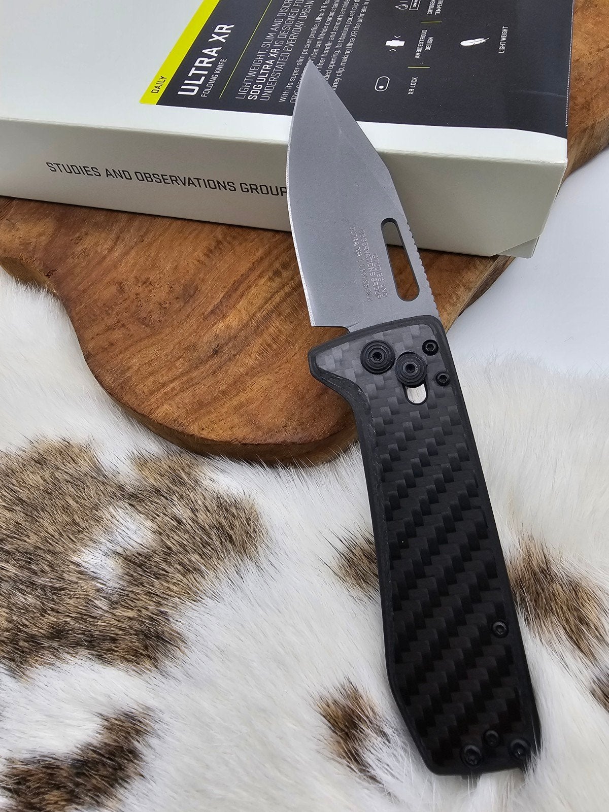 SOG Ultra XR Carbon & Graphite zakmes, Ophalen of Verzenden