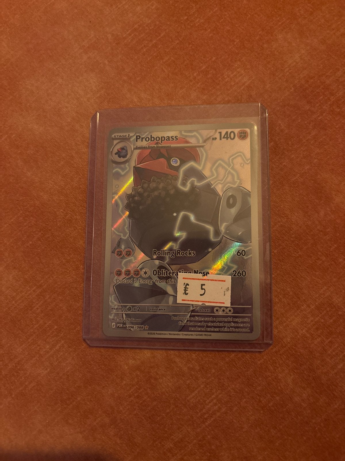 Probopass 96 Pokémon kaart - Zo goed als nieuw, Ophalen of Verzenden, Zo goed als nieuw, Losse kaart, Foil