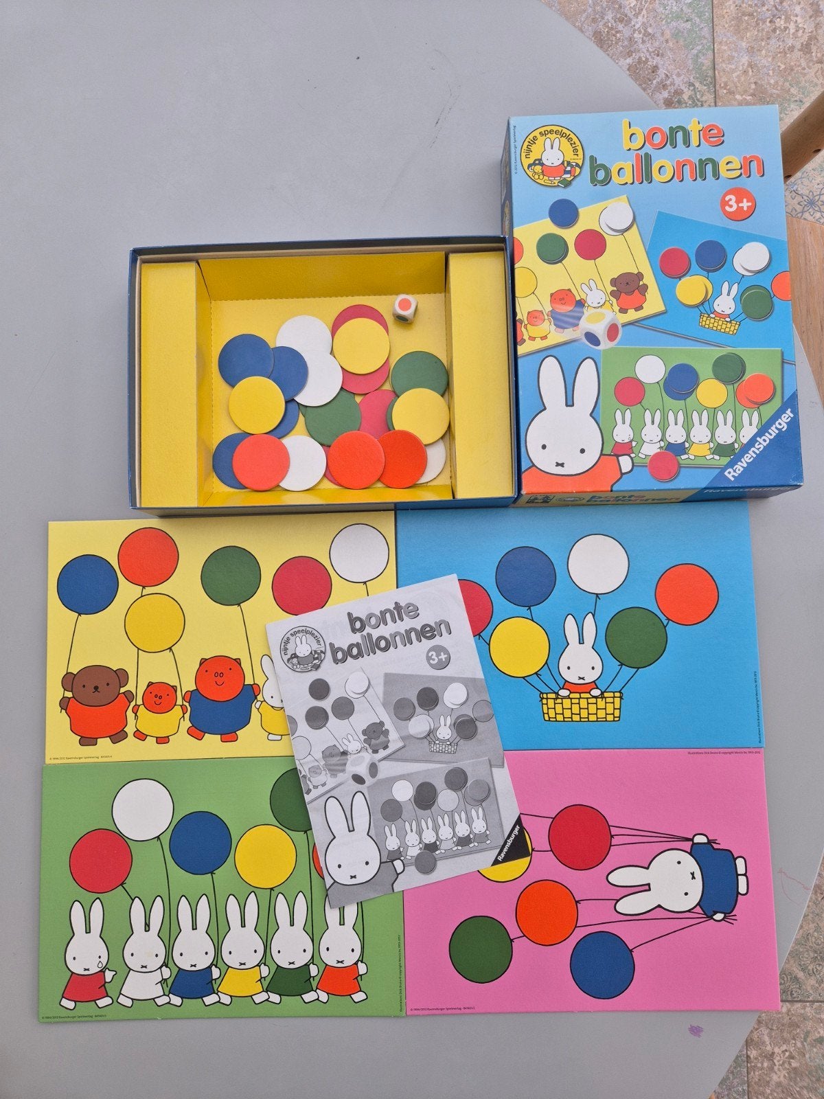 Nijntje Bonte Ballonnen spel, Ravensburger, 3+, Ophalen of Verzenden, Zo goed als nieuw