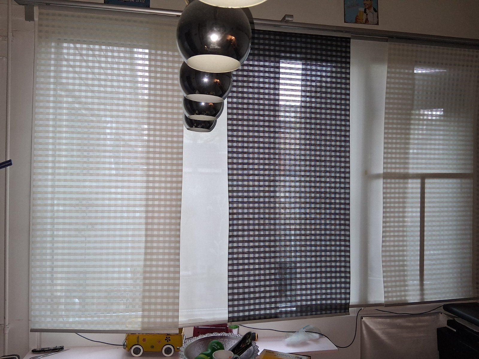paneelgordijnen met extra stoffen en panelen, Ophalen, Gebruikt