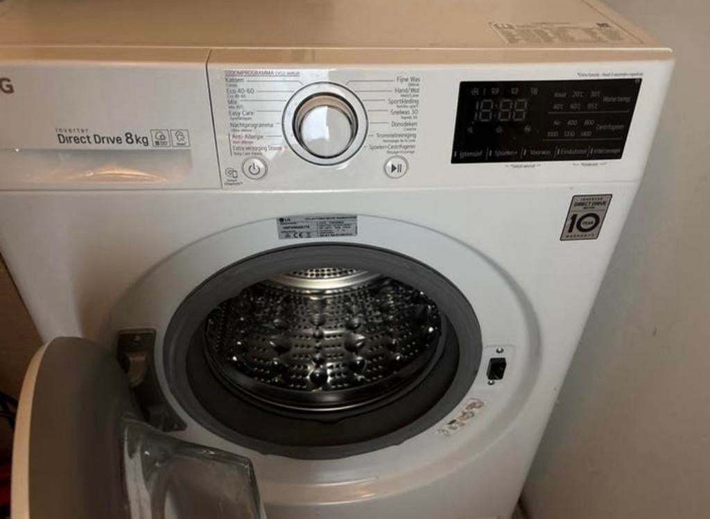 LG Wasmachine 8kg - 3 jaar oud, werkt perfect, Ophalen, 1200 tot 1600 toeren, Gebruikt, 8 tot 10 kg