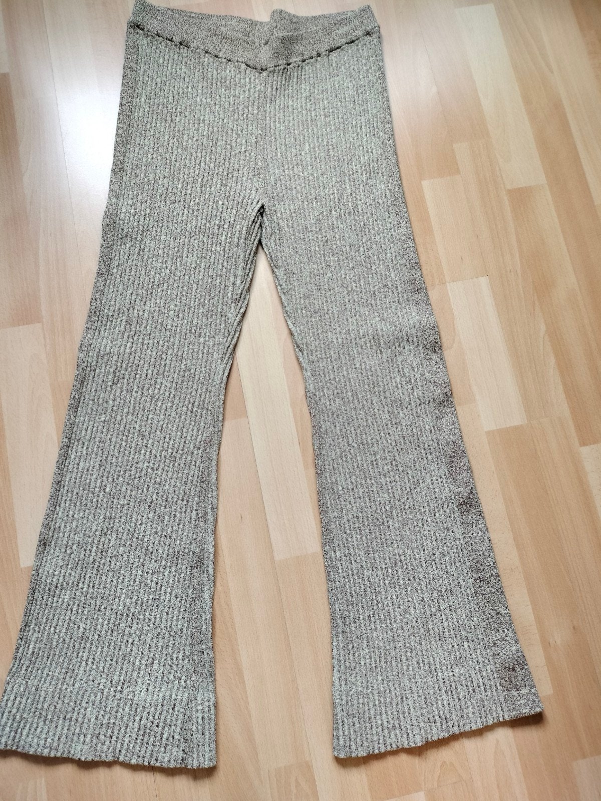 Ganni soepelvallende geribbelde pantalon, Zwart, Ganni, Maat 42/44 (L), Ophalen of Verzenden