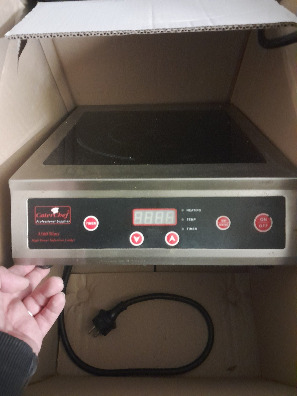 Cater Chef 3500W Inductiekookplaat, 3 kookzones of minder, Ophalen of Verzenden, Zo goed als nieuw, Inductie