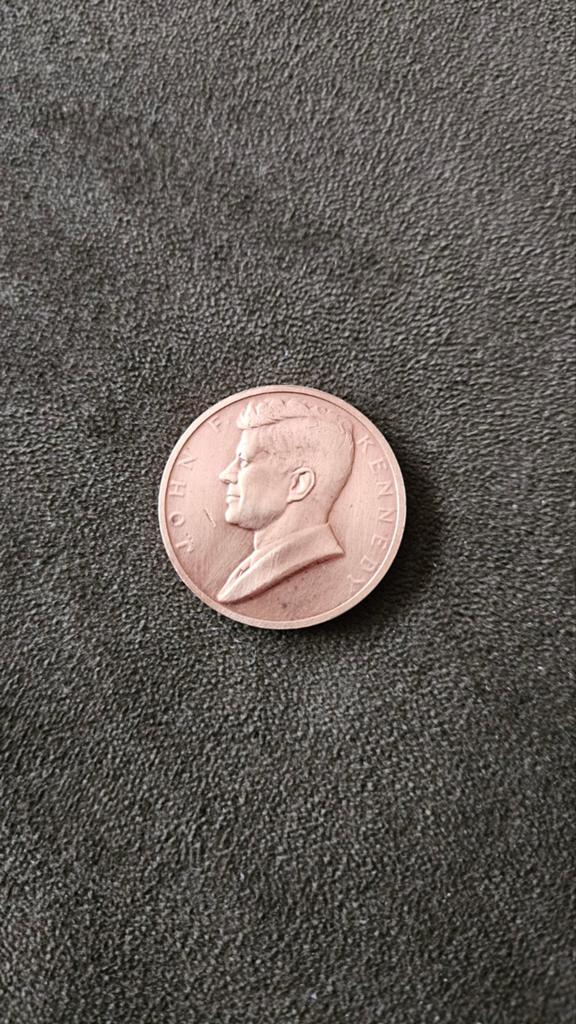 Herdenkings penning  John F Kennedy 1961, Postzegels en Munten, Munten | Amerika, Ophalen of Verzenden, Noord-Amerika, Losse munt