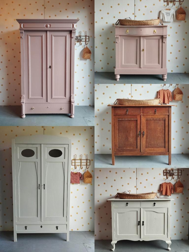Vintage babykamer winkel / kasten / commode's / duurzaam, Ophalen of Verzenden, Jongetje of Meisje