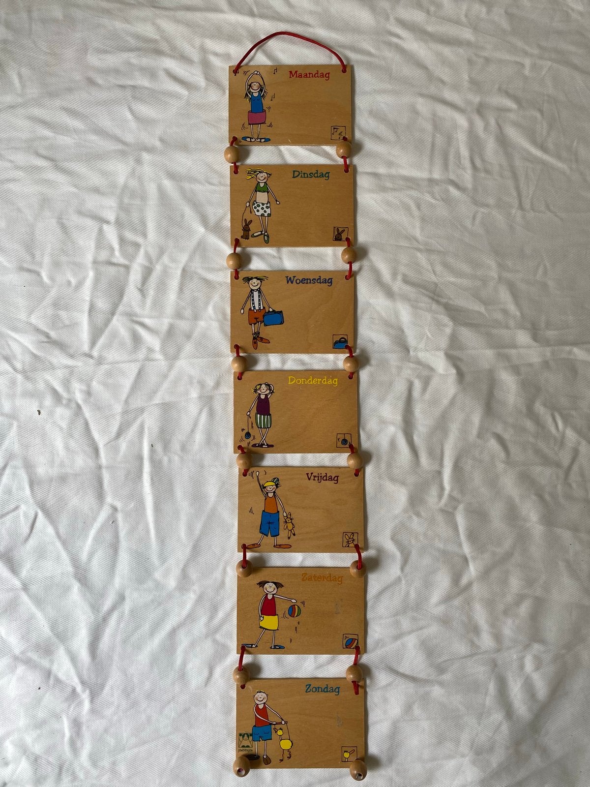 Houten weekkalender Janbibejan, Ophalen of Verzenden, Dagkalender