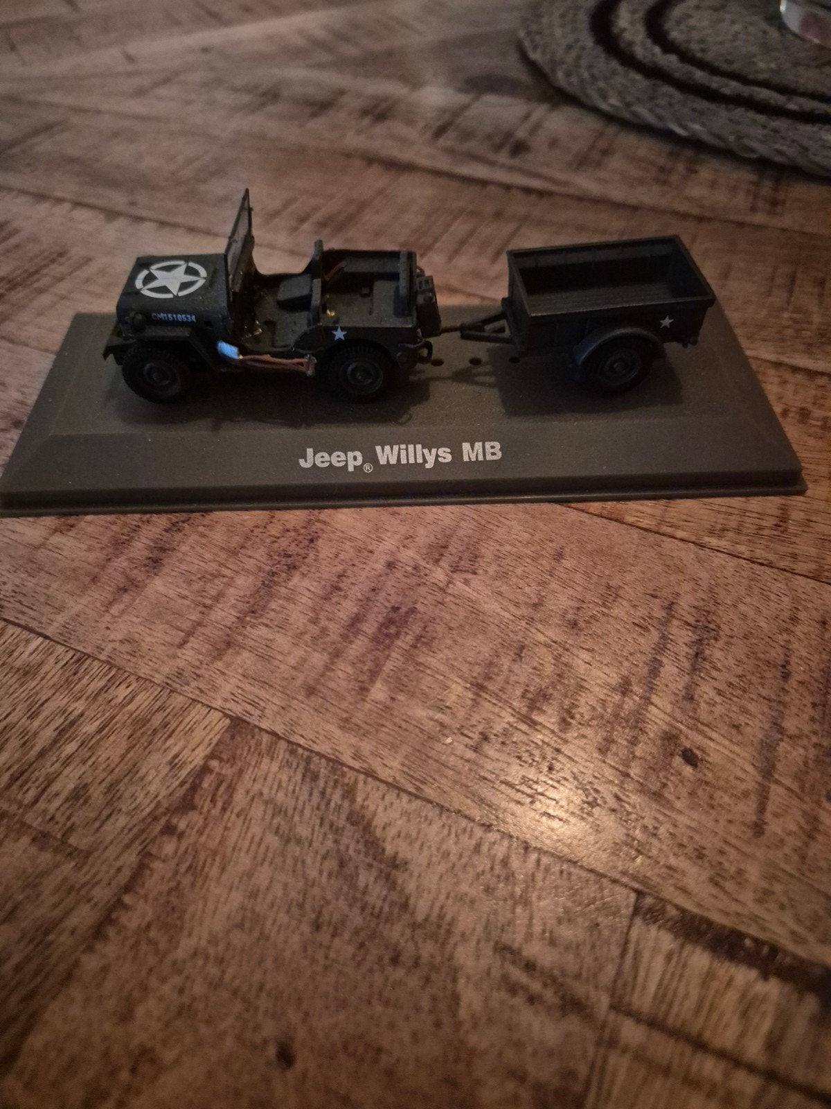 Jeep Willys MB model met aanhanger, Ophalen of Verzenden, Zo goed als nieuw, Overige typen