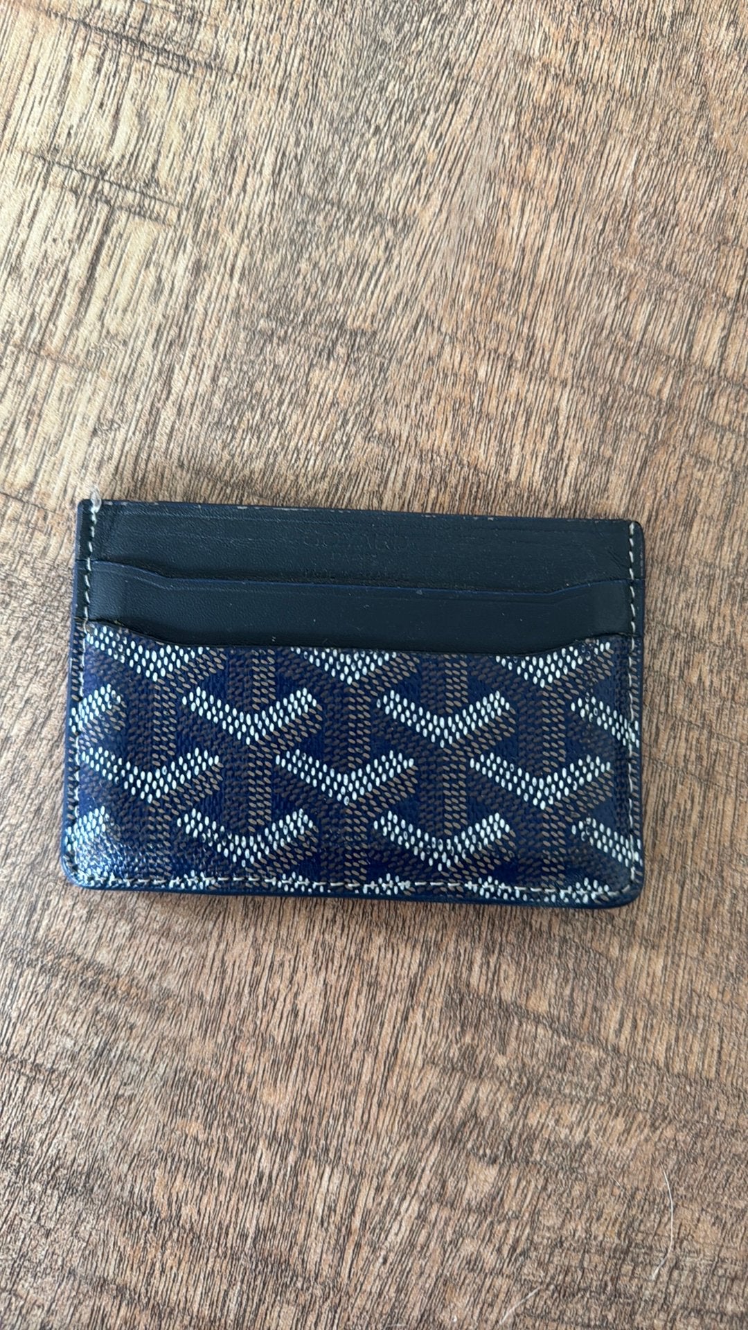 Goyard pasjes houder, Sieraden, Tassen en Uiterlijk, Portemonnees, Ophalen of Verzenden, Zo goed als nieuw, Blauw