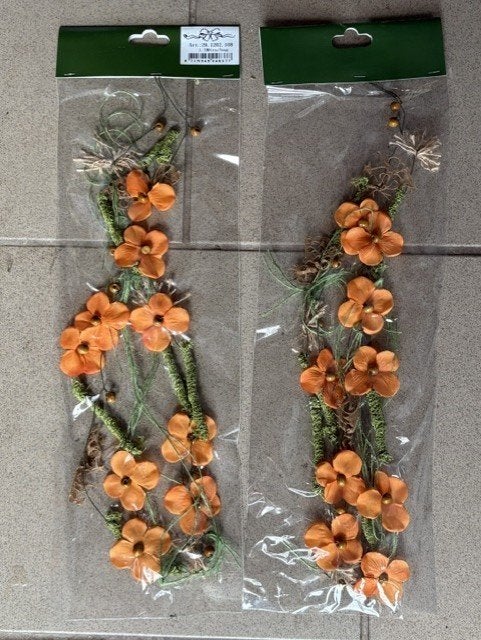 kunstbloemen bloemenslinger orange 1.5 meter 72 stuks samen, Ophalen of Verzenden, Nieuw