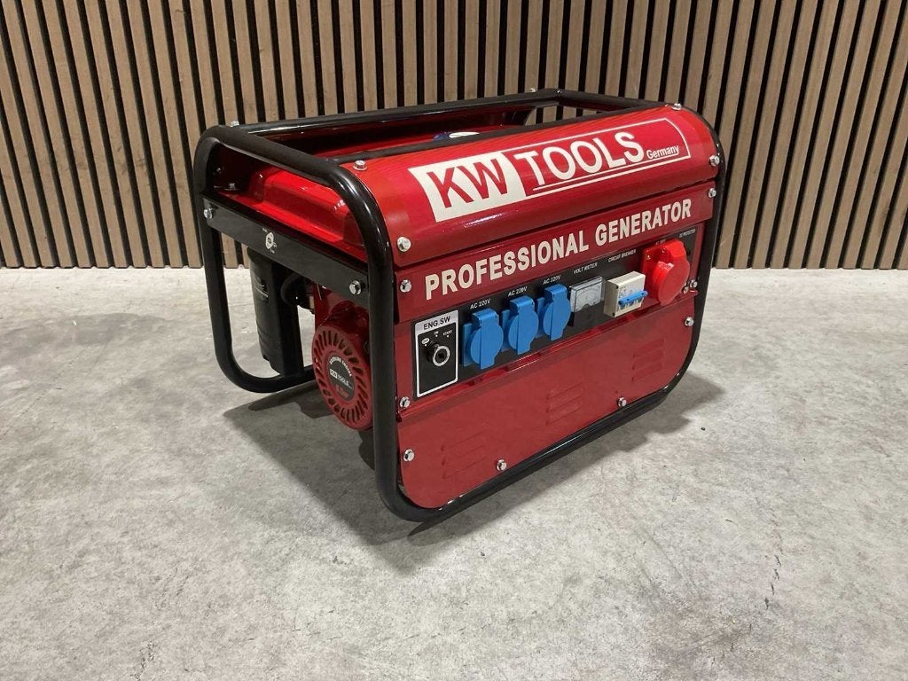 KW Tools KW8500 Stroomgenerator Nieuw‼️, Ophalen, Elektrisch startend, Benzine, Nieuw
