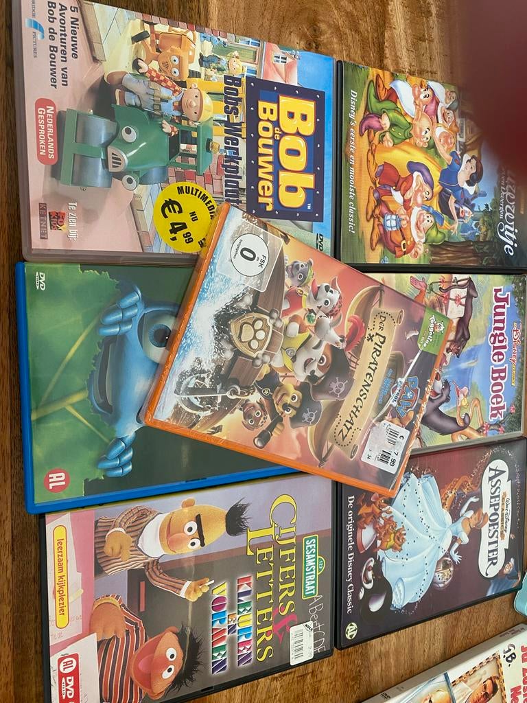 Diverse kinder DVD's: Bob de Bouwer, Disney, Sesamstraat, Gebruikt, Alle leeftijden, Overige genres, Ophalen of Verzenden