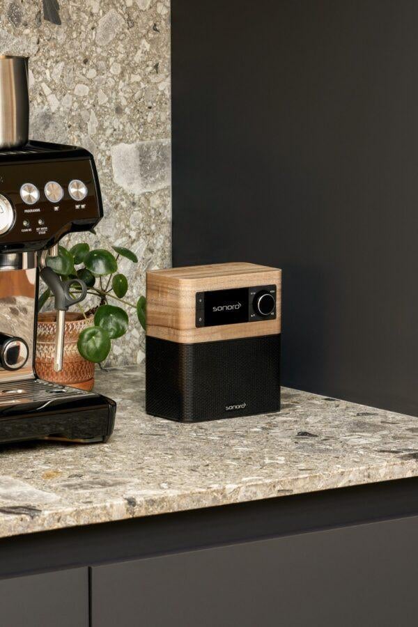 Sonoro Stream Walnut decor & Black SO-411 - Nieuw - Garantie, Ophalen of Verzenden, Nieuw, Radio
