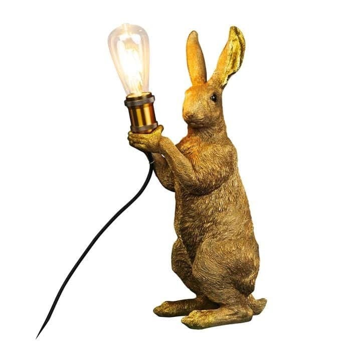 Table lamp rabbit “Meister Lampe” - Goud, Ophalen of Verzenden, Nieuw