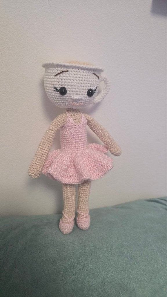 Gehaakte Ballerina Cappuccina pop, Ophalen of Verzenden, Nieuw, Meisje