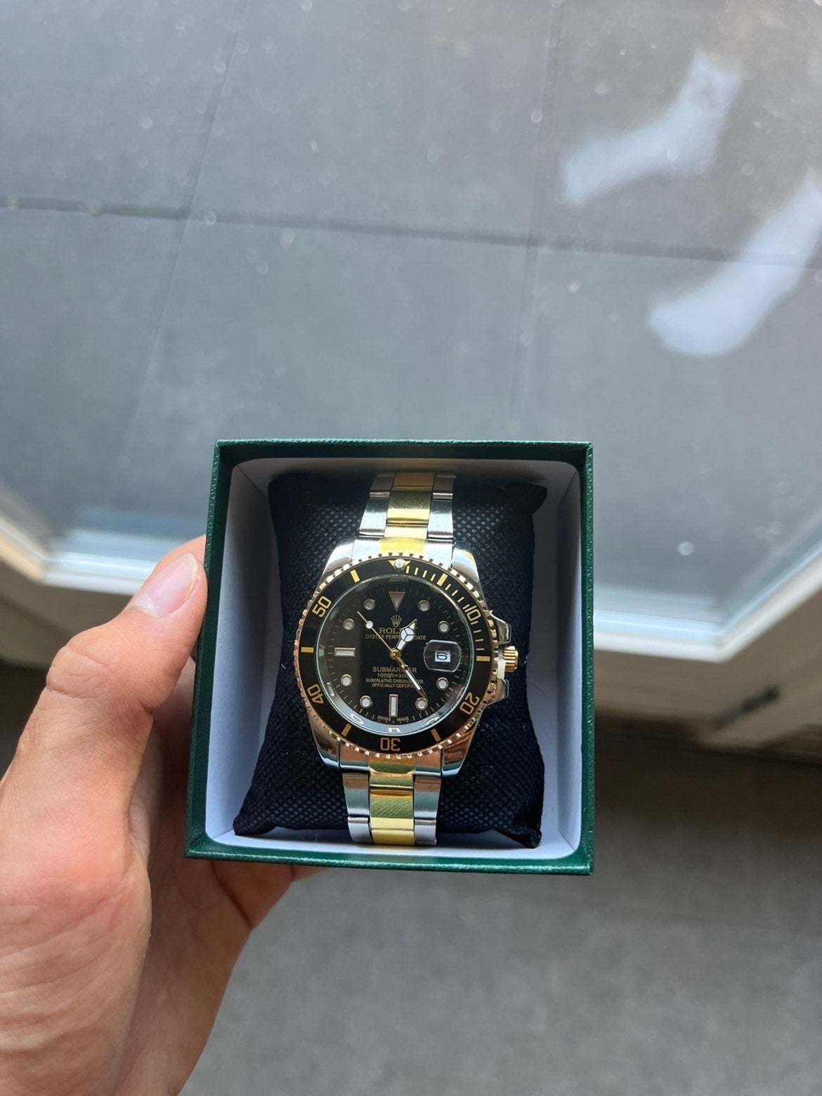 Rolex Submariner Horloge - Tweekleurig Staal en Goud, Sieraden, Tassen en Uiterlijk, Horloges | Dames, Polshorloge, Ophalen of Verzenden