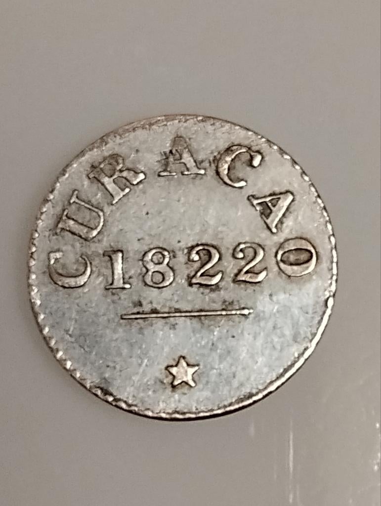 Curaçao 1 stuiver 1822, Ophalen of Verzenden, Vóór koninkrijk, Zilver