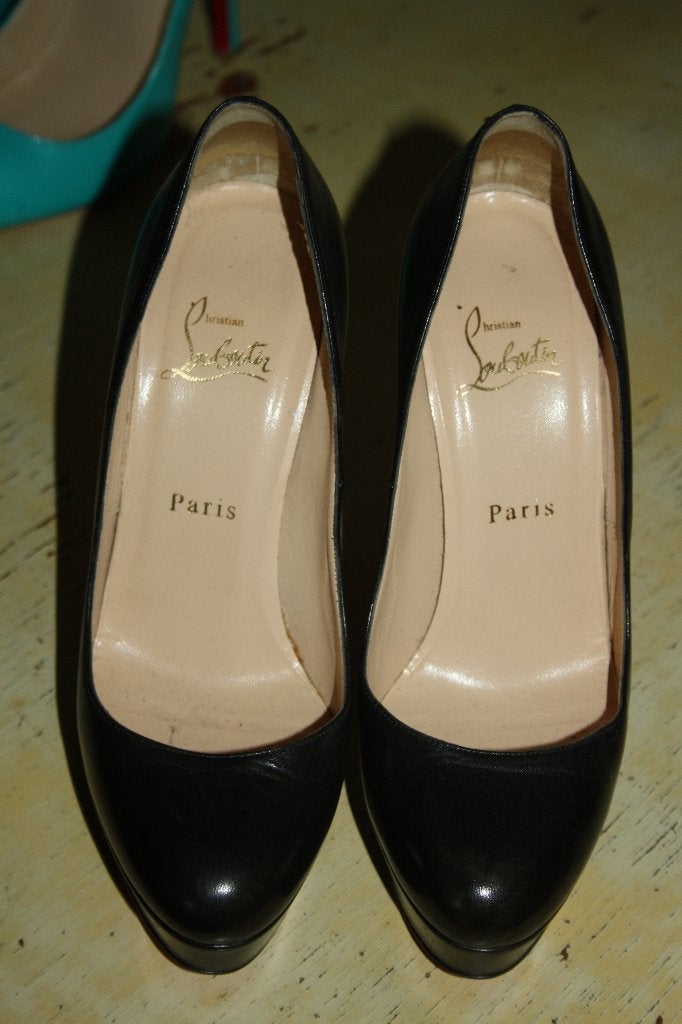 Christian Louboutin pumps maat 37 zwart Daffodile high heels, Pumps, Zwart, Ophalen of Verzenden, Gedragen