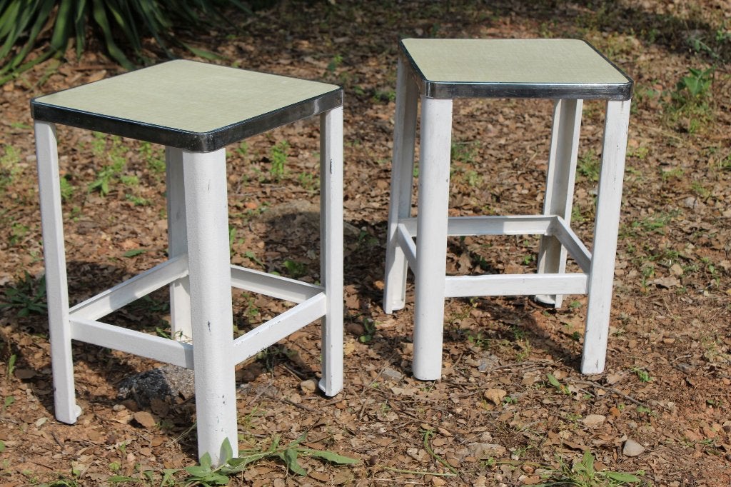 Brocante - Set robuuste Retro-tafeltjes!, Ophalen, Huis en Inrichting