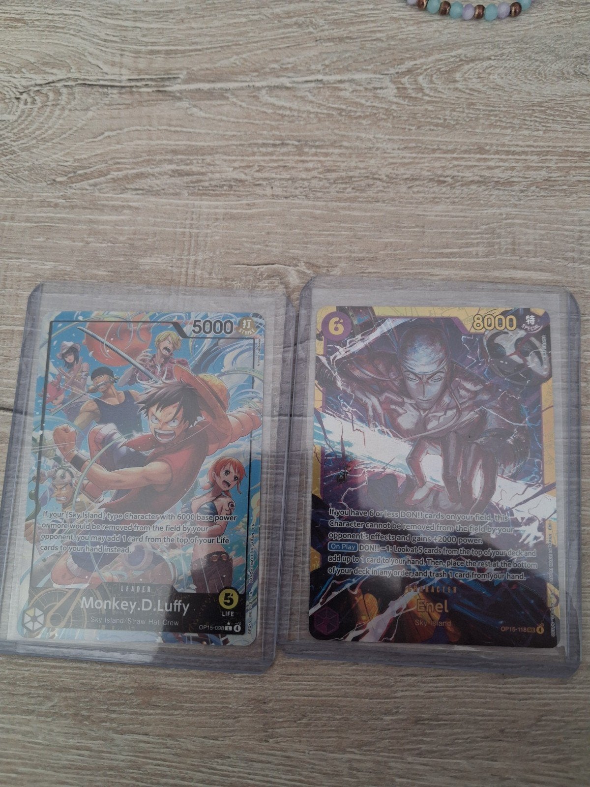 OP 15-098 monkey d luffy en OP 15-118 Enel One Piece, Ophalen of Verzenden