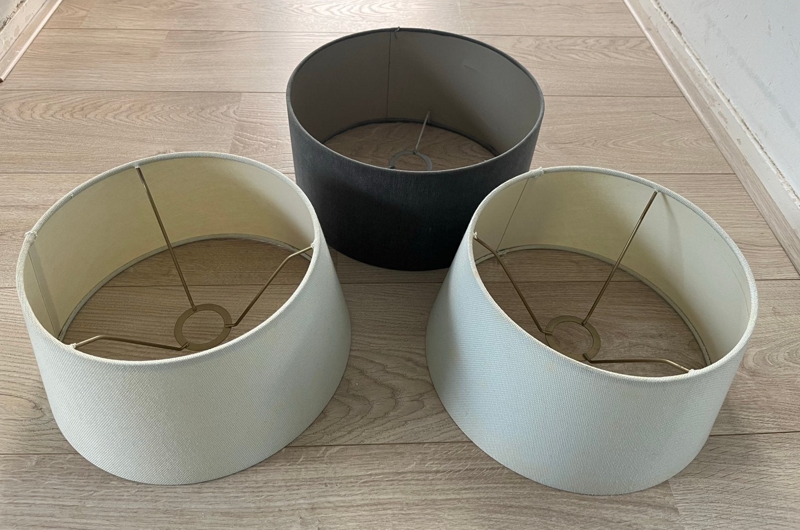 Lampenkappen, Ophalen of Verzenden, Gebruikt, Beige, Rond