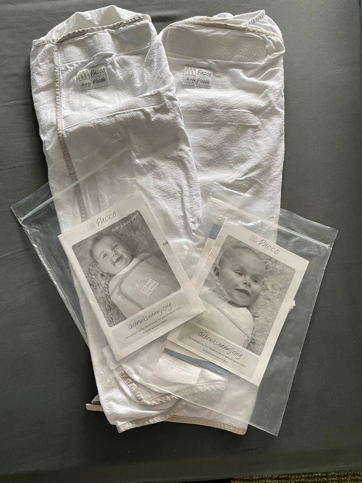 Pacco inbakerdoeken Piccolo- Set van 2, Ophalen of Verzenden, Zo goed als nieuw, 70 tot 85 cm, Bakerzak of Bakerdoek