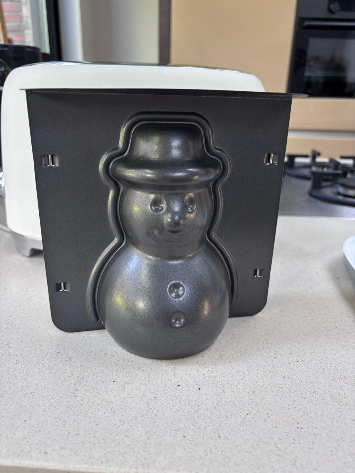 Sneeuwpop, 3D-bakvorm 15 cm, Gebruikt, ., Ophalen of Verzenden, .