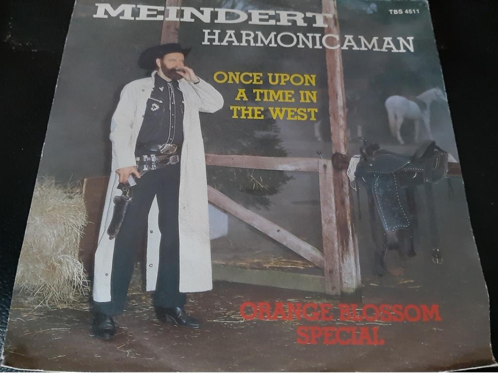Meindert Derks – Harmonicaman, Cd's en Dvd's, Vinyl Singles, Gebruikt, Beschermende buitenhoes, Fotohoes, Originele persing, Single