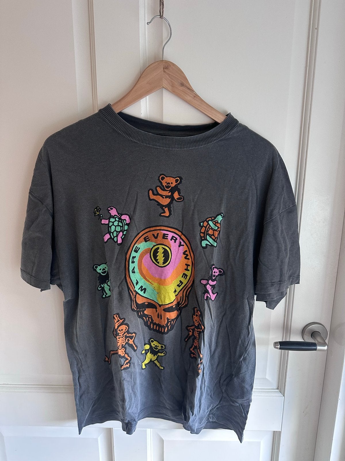 Divided H&M Grateful Dead T-shirt - Maat XXL, Kleding | Heren, Ophalen of Verzenden, Gedragen, Overige maten, Grijs