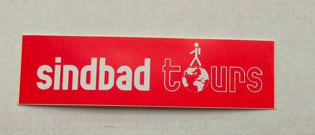 Sticker Sindbad Tours, Ophalen of Verzenden, Zo goed als nieuw, Bedrijf of Vereniging