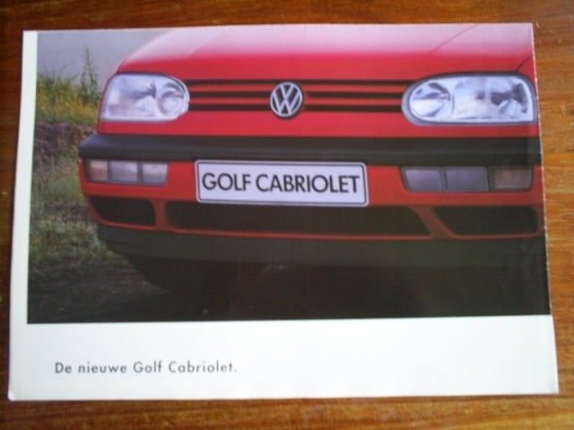 VW Golf Cabriolet De Nieuwe + Poster 8 / 1993 8 pag., Verzenden, Zo goed als nieuw, Volkswagen