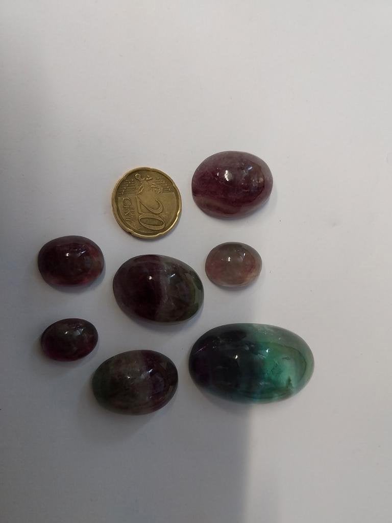 Lot fluoriet cabochons, Ophalen of Verzenden