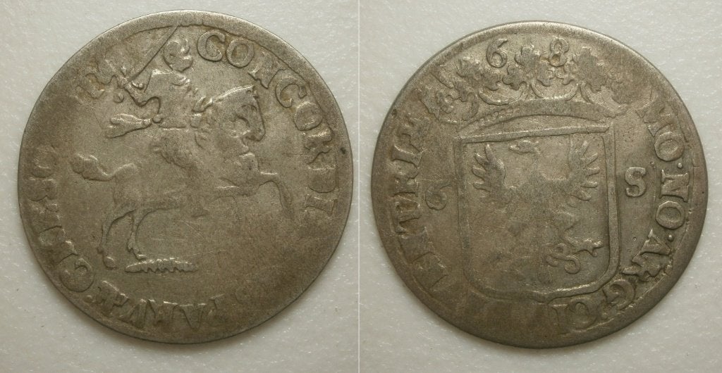 Deventer Rijderschelling 168(6), Postzegels en Munten, Munten | Nederland, Vóór koninkrijk, Zilver, 25 cent, Ophalen of Verzenden