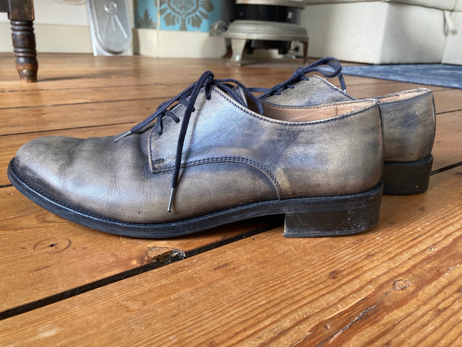 Fred de la Bretoniere lage veter Derby schoen mt 39 grijs, Kleding | Dames, Ophalen of Verzenden, Grijs, Gedragen, Fred de la Bretoniere