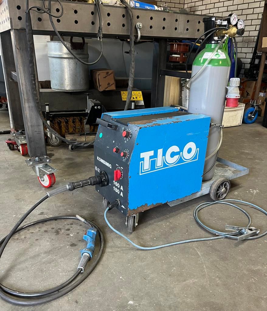 Tico combi 180 A 230/380V lasapparaat, Ophalen of Verzenden, Zo goed als nieuw, 250 ampère of meer, Co2